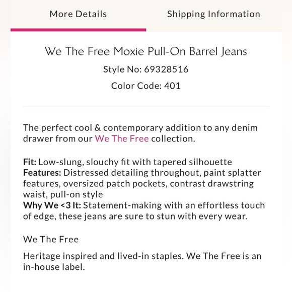 Moxie Barrel Pull-On Jeans size 27 - Picture 15 of 15